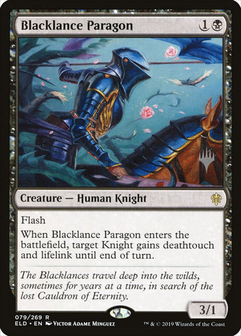 Blacklance Paragon (Promo Pack) [Throne of Eldraine Promos] 