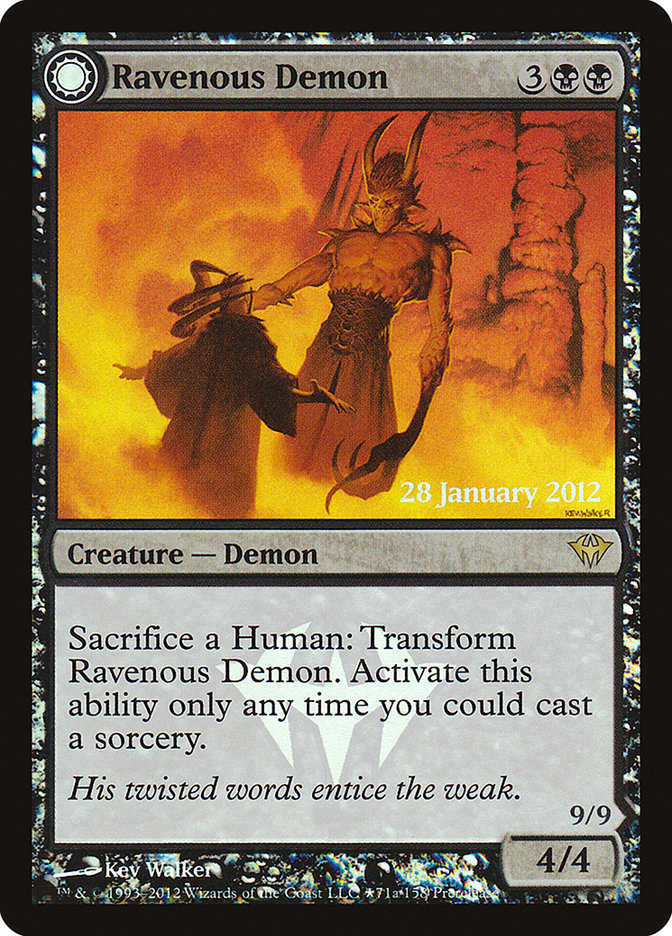 Ravenous Demon // Archdemon of Greed [Dark Ascension Prerelease Promos] 