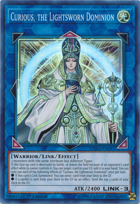 Curious, the Lightsworn Dominion [EXFO-EN091] Super Rare 