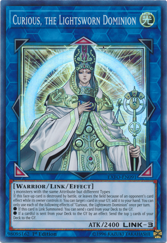 Curious, the Lightsworn Dominion [EXFO-EN091] Super Rare 