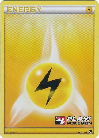 Lightning Energy (108/114) (Play Pokemon Promo) [Black &amp; White: Base Set] 