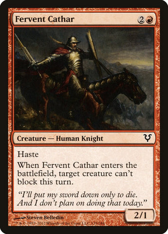 Fervent Cathar [Avacyn Restored] 