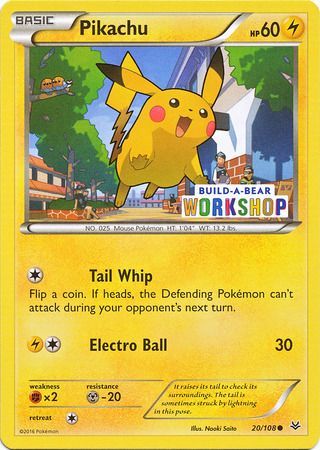 Pikachu (20/108) (Build A Bear Workshop Exclusive) [Miscellaneous Cards] 