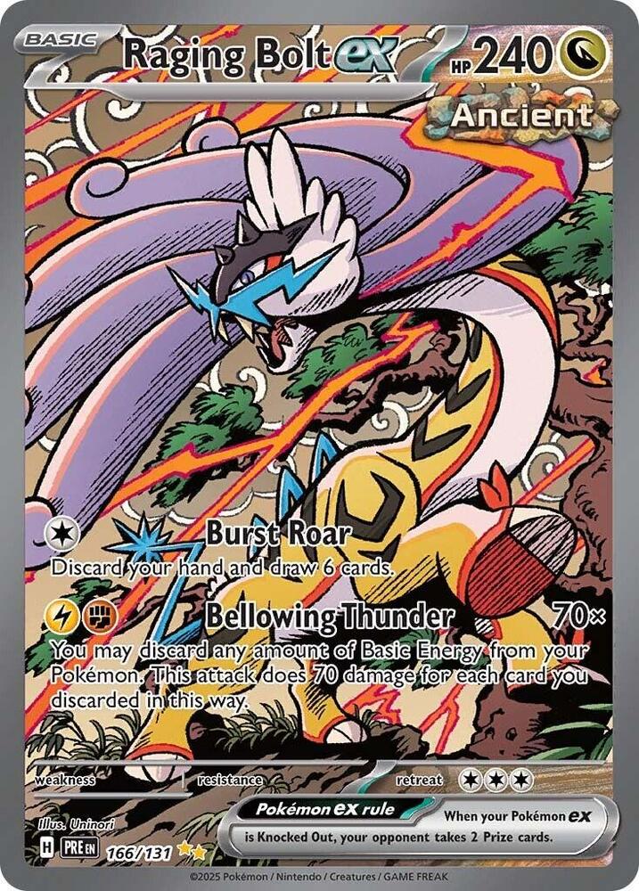 Raging Bolt ex (166/131) [Scarlet &amp; Violet: Prismatic Evolutions] 