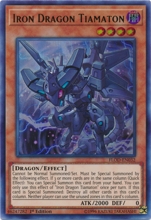 Iron Dragon Tiamaton [FLOD-EN032] Ultra Rare 