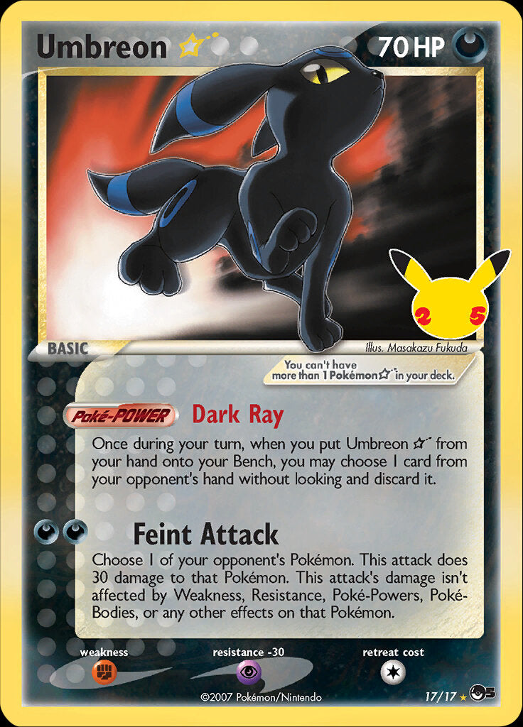 Umbreon (17/17) (Star) [Celebrations: 25th Anniversary - Classic Collection] 