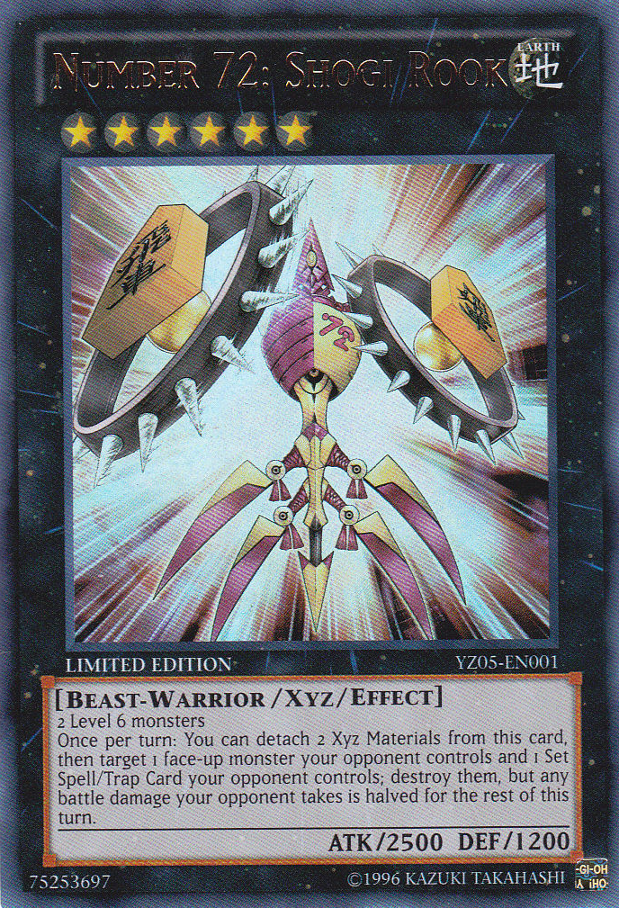 Number 72: Shogi Rook [YZ05-EN001] Ultra Rare 