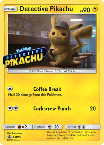 Detective Pikachu (SM190) (Stamped) [Sun &amp; Moon: Black Star Promos] 