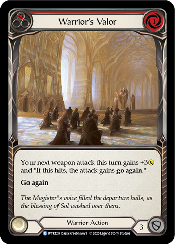 Warrior's Valor (Red) [U-WTR129] (Welcome to Rathe Unlimited) Unlimited Normal 