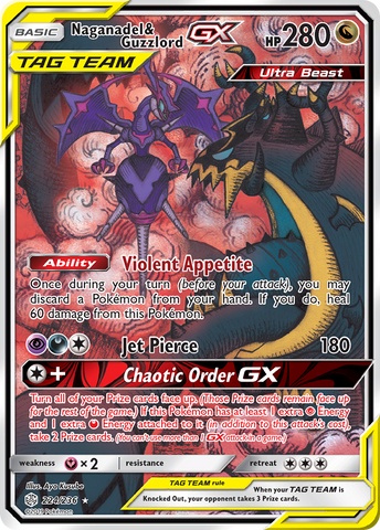 Naganadel &amp; Guzzlord GX (224/236) [Sun &amp; Moon: Cosmic Eclipse] 