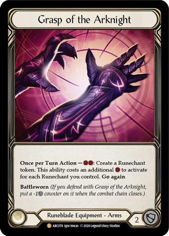 Grasp of the Arknight [U-ARC078] (Arcane Rising Unlimited) Unlimited Rainbow Foil 