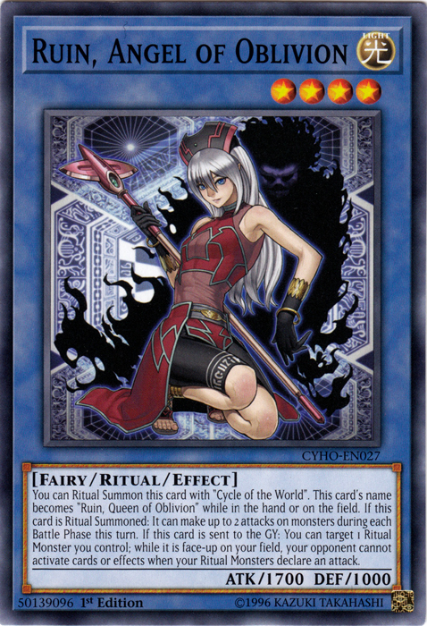 Ruin, Angel of Oblivion [CYHO-EN027] Common 