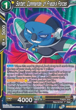 Sorbet, Commander of Frieza's Forces (BT12-104) [Vicious Rejuvenation] 