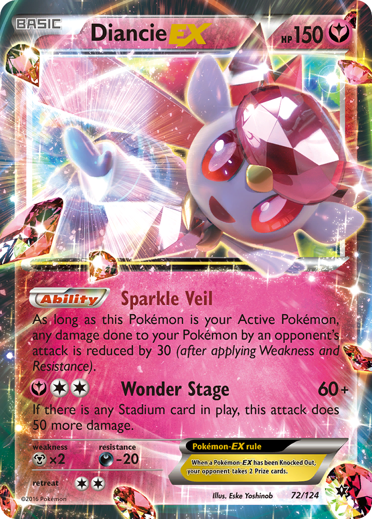 Diancie EX (72/124) [XY: Fates Collide] 