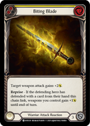 Biting Blade (Yellow) [U-WTR136] (Welcome to Rathe Unlimited) Unlimited Rainbow Foil 
