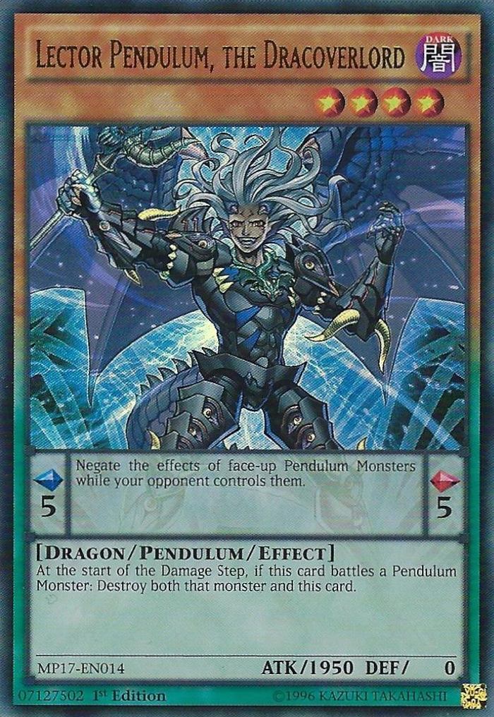 Lector Pendulum, the Dracoverlord [MP17-EN014] Ultra Rare 