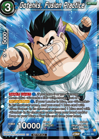 Gotenks, Fusion Practice (Zenkai Series Tournament Pack Vol.2) (P-441) [Tournament Promotion Cards] 