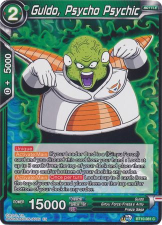 Guldo, Psycho Psychic (BT10-081) [Rise of the Unison Warrior 2nd Edition] 