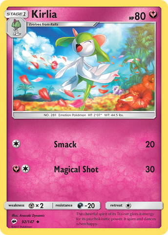 Kirlia (92/147) [Sun &amp; Moon: Burning Shadows] 
