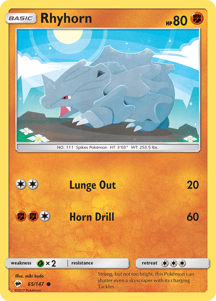 Rhyhorn (65/147) [Sun &amp; Moon: Burning Shadows] 
