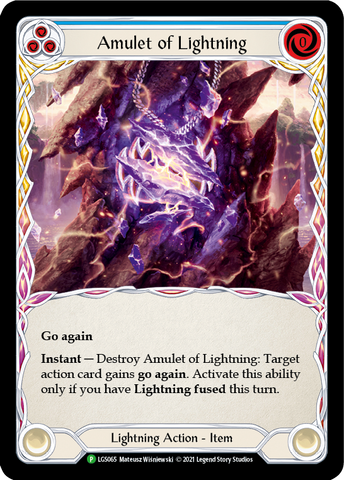Amulet of Lightning [LGS065] (Promo) Cold Foil 