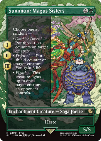 Summon: Magus Sisters (Borderless) [FINAL FANTASY Commander] 