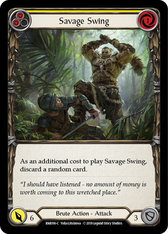 Savage Swing (Yellow) [RNR016-C] (Rhinar Hero Deck) 1st Edition Normal 