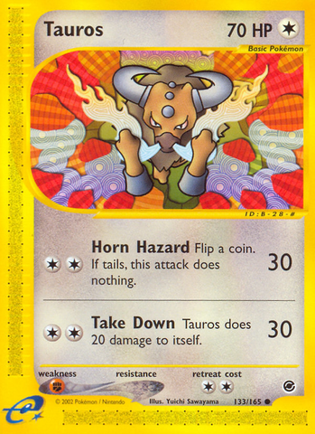 Tauros (133/165) [Expedition: Base Set] 