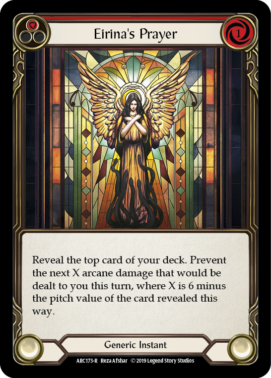 Eirina's Prayer (Red) [ARC173-R] (Arcane Rising) 1st Edition Rainbow Foil 
