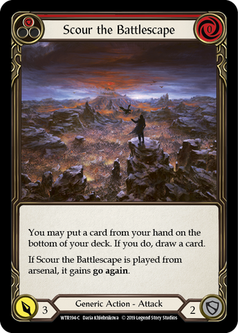 Scour the Battlescape (Red) [WTR194-C] (Welcome to Rathe) Alpha Print Normal 