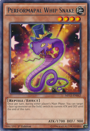 Performapal Whip Snake [MP15-EN062] Rare 