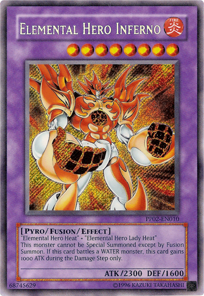 Elemental Hero Inferno [PP02-EN010] Secret Rare 
