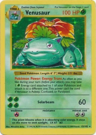Venusaur (15/102) [Base Set Shadowless Unlimited] 