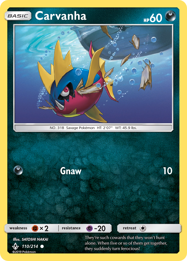 Carvanha (110/214) [Sun &amp; Moon: Unbroken Bonds] 