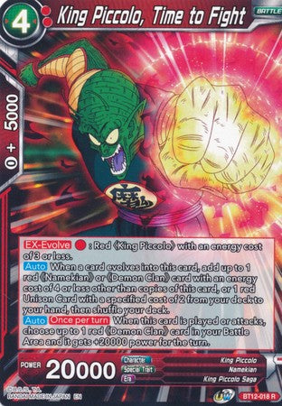 King Piccolo, Time to Fight (BT12-018) [Vicious Rejuvenation] 