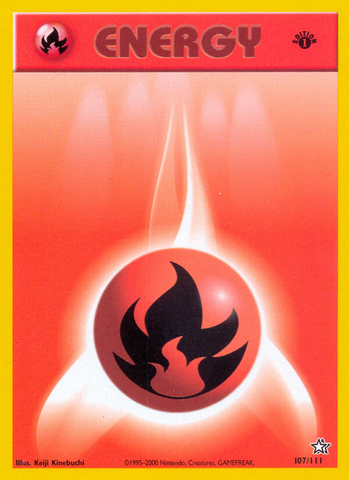 Fire Energy (107/111) [Neo Genesis 1st Edition] 