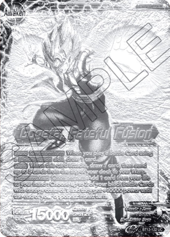 Son Goku &amp; Vegeta // Gogeta, Fateful Fusion (2021 Championship Top 16) (Metal Silver Foil) (BT12-122) [Tournament Promotion Cards] 