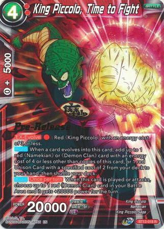 King Piccolo, Time to Fight (BT12-018) [Vicious Rejuvenation Prerelease Promos] 