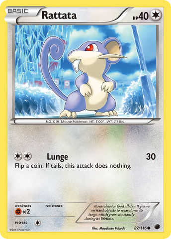 Rattata (87/116) [Black &amp; White: Plasma Freeze] 