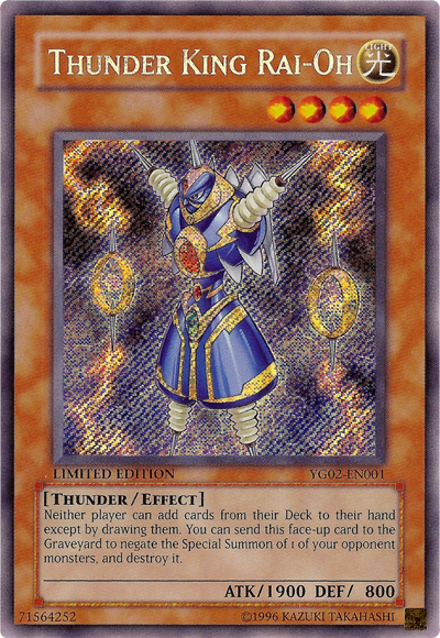 Thunder King Rai-Oh [YG02-EN001] Secret Rare 