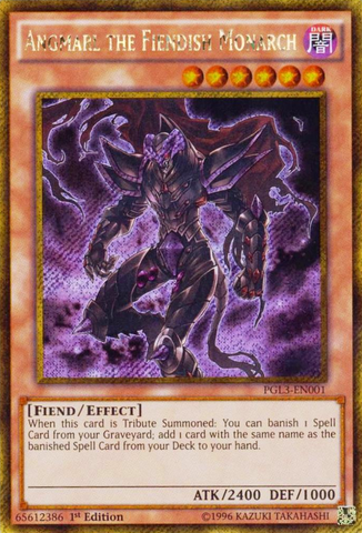 Angmarl the Fiendish Monarch [PGL3-EN001] Gold Secret Rare 