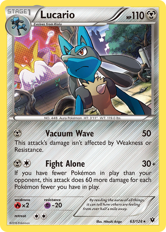Lucario (63/124) (Cosmos Holo) [XY: Fates Collide] 