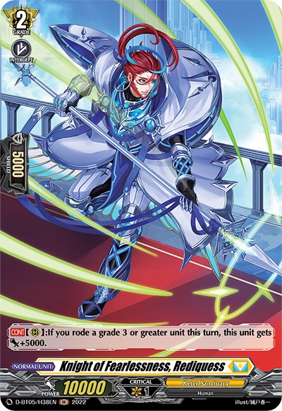 Knight of Fearlessness, Rediquess (D-BT05/H38EN) [Triumphant Return of the Brave Heroes]