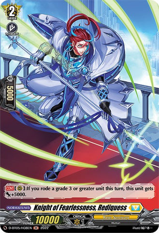 Knight of Fearlessness, Rediquess (D-BT05/H38EN) [Triumphant Return of the Brave Heroes] 