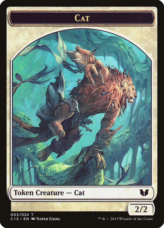 Spirit (023) // Cat Double-Sided Token [Commander 2015 Tokens] 
