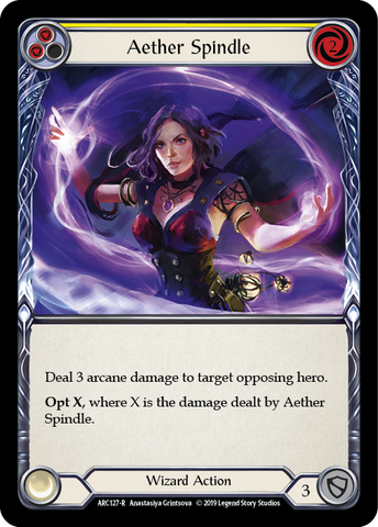 Aether Spindle (Yellow) [ARC127-R] (Arcane Rising) 1st Edition Rainbow Foil 