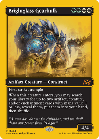 Brightglass Gearhulk (First-Place Foil) [Aetherdrift] 