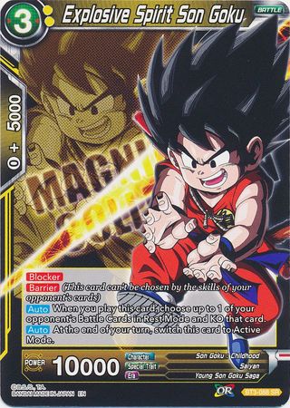 Explosive Spirit Son Goku (BT3-088) [Magnificent Collection Forsaken Warrior] 