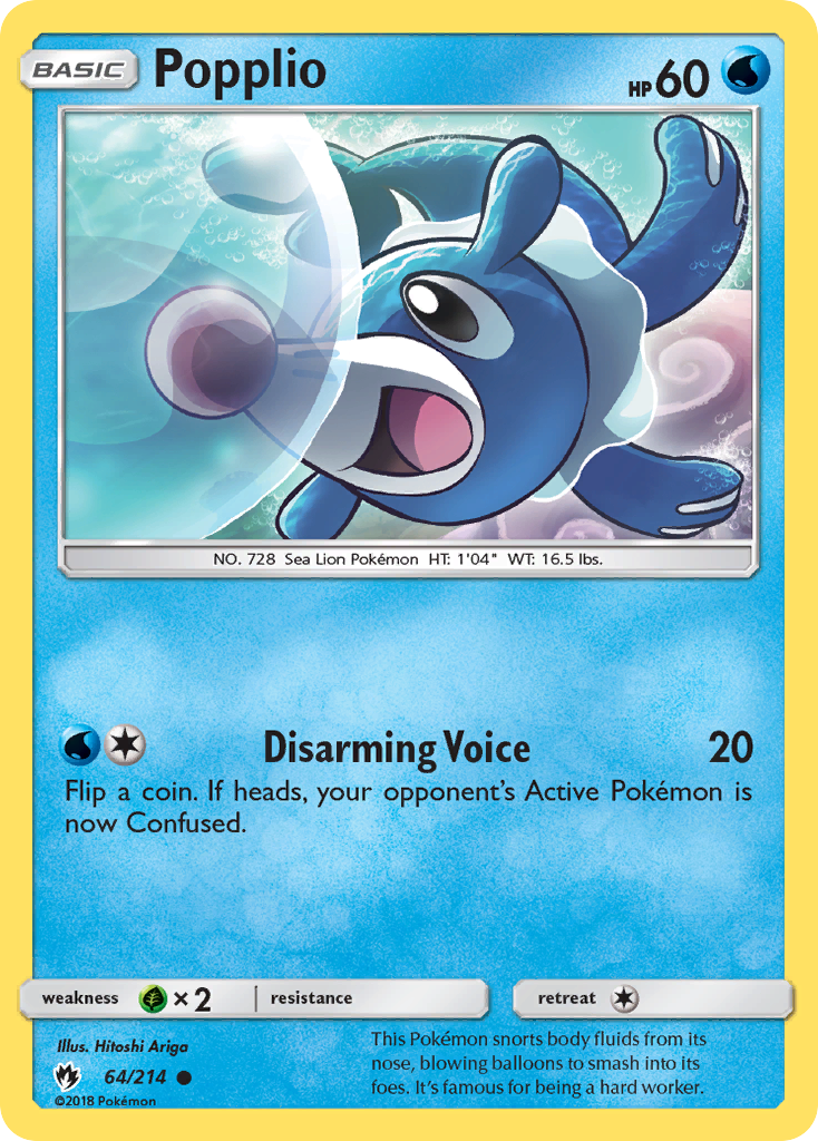 Popplio (64/214) [Sun &amp; Moon: Lost Thunder] 