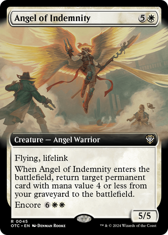 Angel of Indemnity (Extended Art) [Outlaws of Thunder Junction Commander] 